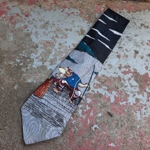 Gone fishing hallmark tie